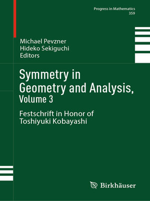 cover image of Symmetry in Geometry and Analysis, Volume 3